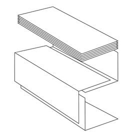 Papiertuchspender Edelstahl zur Wandbefestigung 285 mm  x 100 mm  H 370 mm Produktbild 4 S