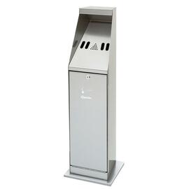 Standascher Edelstahl silberfarben mit Frontklappe  H 870 mm Produktbild