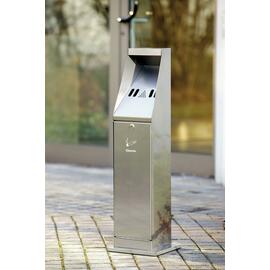 Standascher Edelstahl silberfarben mit Frontklappe  H 870 mm Produktbild 4 S