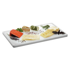 Schneidbrett PRO 53x32 W-R weiß mit Saftrille HACCP-geeignet Produktbild