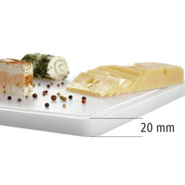 Schneidbrett PRO 53x32 W-R weiß mit Saftrille HACCP-geeignet Produktbild 2 S