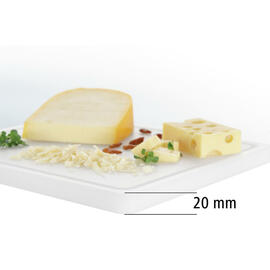 Schneidbrett PRO 32x26 W-R PE weiß mit Saftrille HACCP-geeignet | rutschfest Produktbild 2 S