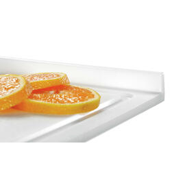 Schneidbrett 48x37 W-RK Kunststoff • weiß Stopperkante mit Saftrille | 480 mm x 370 mm H 45 mm Produktbild 3 S