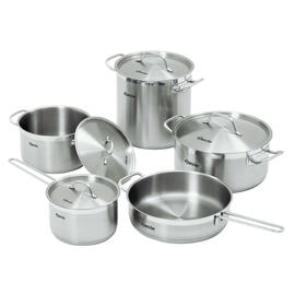9-teiliges Kochtopf-Set Edelstahl 4 Töpfe | 4 Deckel | 1 Pfanne  | Kaltgriffe Produktbild