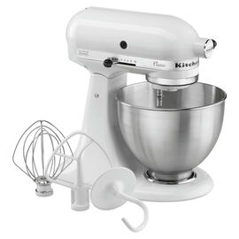 Küchenmaschine KitchenAid 5K45SSEWH weiß mit Zubehör Produktbild 2 S