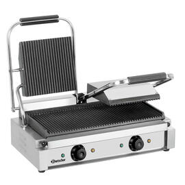 Doppel-Kontaktgrill | 230 Volt | Gusseisen • gerillt • gerillt Produktbild 2 S