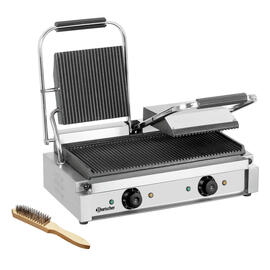 Doppel-Kontaktgrill | 230 Volt | Gusseisen • gerillt • gerillt Produktbild