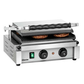 Kontaktgrill 1R | 230 Volt | Gusseisen emailliert • gerillt • gerillt Produktbild 5 S