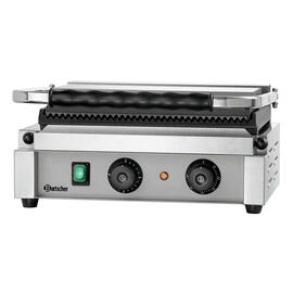Kontaktgrill 1R | 230 Volt | Gusseisen emailliert • gerillt • gerillt Produktbild 2 S