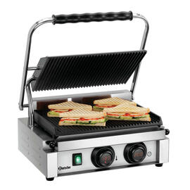 Kontaktgrill Panini-MDI 1R | Gusseisen emailliert • gerillt • gerillt Produktbild