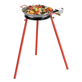Paella-Pfanne STP340  • Stahl  Ø 340 mm | 340 mm  x 450 mm  H 45 mm | Griffe rot lackiert Produktbild 5 S