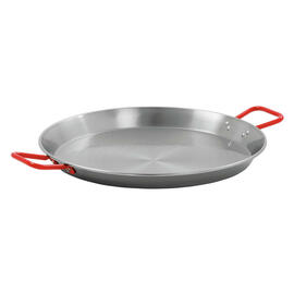 Paella-Pfanne STP550  • Stahl  Ø 550 mm | 730 mm  x 550 mm  H 58 mm | Griffe rot lackiert Produktbild 3 S