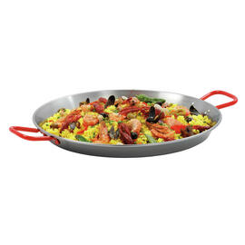 Paella-Pfanne STP550  • Stahl  Ø 550 mm | 730 mm  x 550 mm  H 58 mm | Griffe rot lackiert Produktbild