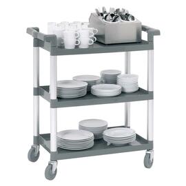 Servierwagen|Transportwagen Adjutant grau  | 3 Borde  L 830 mm  B 415 mm  H 940 mm Produktbild