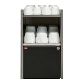 23824 Milchkühlschrank, Tassenwärmer, zu Melitta® bar-cube II, für ca. 4  ltr. Milch, abschließbar, Fassungsvermögen ca. 42 - 80 Tassen, links  angebaut - Cc