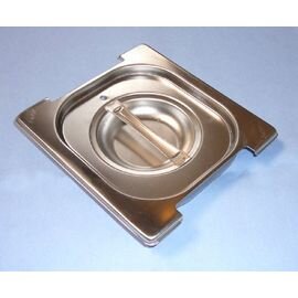 0132352HD Steckdeckel für Gastronormbehälter BGN 1/6, mit aufvulkanisierter Silikondichtung, Edelstahl rostfrei Produktbild