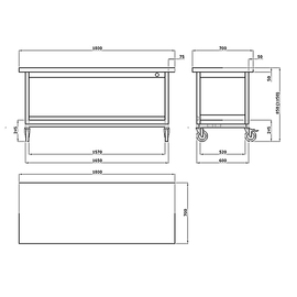 Arbeitstisch höhenverstellbar fahrbar ohne Grundboden L 1800 mm B 700 mm H 850 - 1150 mm Produktbild 1 S