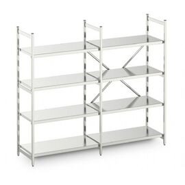 Standregal NORM 20 Aluminium 1575 mm 400 mm  H 1800 mm 4 geschlossene Auflage(n) Fachlast 150 kg Feldlast 1200 kg Produktbild