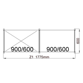 Standregal NORM 12 | 1775 mm 600 mm H 1800 mm | 4 Kunststoff-Rostauflage(n) Produktbild