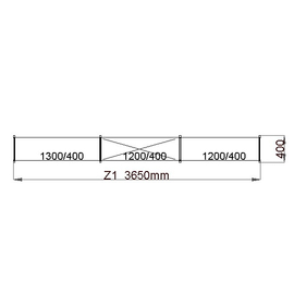 Standregal NORM 12 | 3650 mm 400 mm H 1800 mm | 4 Kunststoff-Rostauflage(n) Produktbild