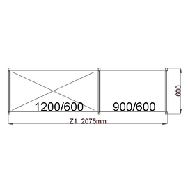 Standregal NORM 12 | 2075 mm 600 mm H 1800 mm | 4 Kunststoff-Rostauflage(n) Produktbild