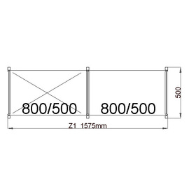 Standregal NORM 5 Edelstahl 1575 mm 500 mm  H 1800 mm Blechrostauflage(n) Feldlast 600 kg Produktbild 1 S