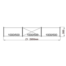 Standregal NORM 5 Edelstahl 2950 mm 500 mm  H 1800 mm Blechrostauflage(n) Feldlast 600 kg Produktbild 1 S