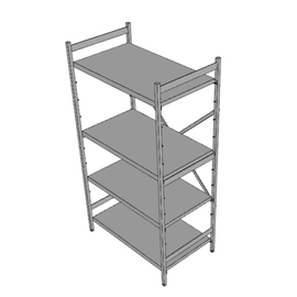 Standregal NORM 5 | 1000 mm 600 mm H 1800 mm | 4 geschlossene Auflage(n) Fachlast 150 kg Feldlast 600 kg Produktbild
