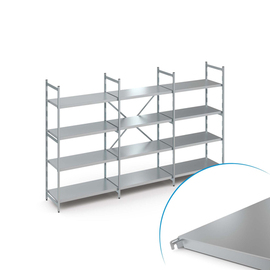 Standregal NORM 20 | 4 geschlossene Auflage(n) | 3150 mm x 500 mm H 2000 mm Produktbild