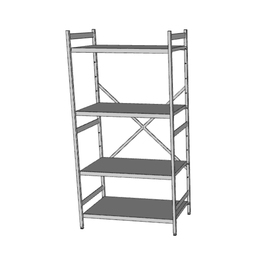 Standregal NORM 5 L 1000 mm T 600 mm H 2000 mm | 4 geschlossene Auflage(n) Produktbild