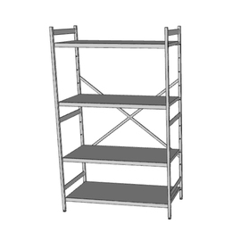 Standregal NORM 5 L 1200 mm T 600 mm H 2000 mm | 4 geschlossene Auflage(n) Produktbild