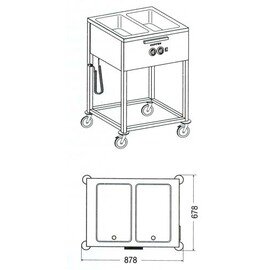 Speisenausgabewagen SPA/EB-2 LS beheizbar  • 2 Becken Produktbild