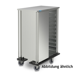 Tablett-Transportwagen | Abräumwagen TTW/M 2/16 EN L ESL | 2 Flügeltüren  | 530 x 370 mm  H 1336 mm Produktbild