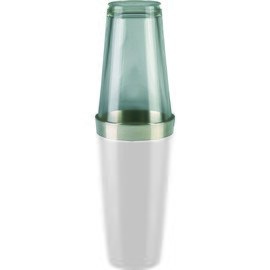 00139-VC-WHT Boston Cocktail-Shaker mit griffigem Vinylüberzug, weiß, ohne Mixingglas, 830 ml, Ø oberer Rand 90mm, Höhe 180 mm Produktbild