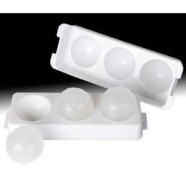 Eiskugel-Form Kunststoff rund 3 Mulden Produktbild