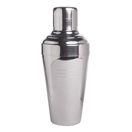 UK Baron Shaker dreiteilig silberfarben mit rundem Deckel | Nutzvolumen 510 ml Produktbild