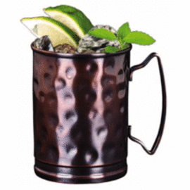 Kupferbecher "Moscow Mule", 414 ml, beschlagener  Antik-Look Produktbild