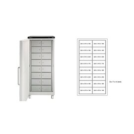 Fächerkühlschrank 570-16 F MULTIPOLAR | 16 Fächer | Türanschlag links Produktbild