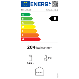 Fächerkühlschrank 182-6 F-U MULTIPOLAR | 6 Fächer | Türanschlag links Produktbild 1 S