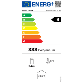 Gemeinschaftskühlschrank 481-8 MULTIPOLAR 554 ltr Edelstahl | 8 Schubladen | Türanschlag rechts Produktbild 1 S