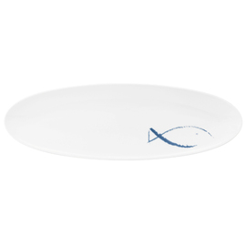 Coupplatte COUP FINE DINING BLUE SEA oval 441 mm x 142 mm Porzellan Produktbild