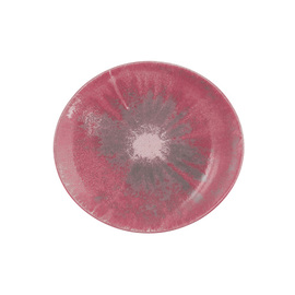 Frühstücksteller BATIK HIBISKUS oval 210 mm x 192 mm | Porzellan rot Produktbild