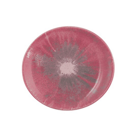 Speiseteller BATIK HIBISKUS oval 250 mm x 230 mm | Porzellan rot Produktbild