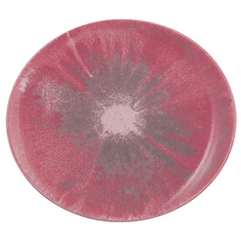 Platzteller BATIK HIBISKUS oval 340 mm x 301 mm | Porzellan rot Produktbild