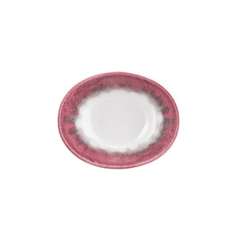 Schale BATIK HIBISKUS 180 ml oval Porzellan rot H 45 mm Produktbild