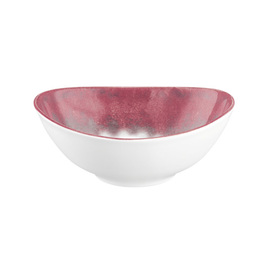 Suppenschale BATIK HIBISKUS 420 ml oval Porzellan rot H 63 mm Produktbild