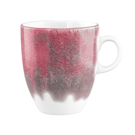 Kaffeebecher BATIK HIBISKUS 400 ml Porzellan rot mit Dekor Produktbild