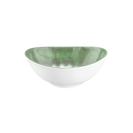 Schale BATIK MATCHA 50 ml oval Porzellan grün H 33 mm Produktbild