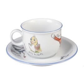 Kindertasse Compact mit Henkel 210 ml Porzellan mehrfarbig Dekor "Tierwelt" mit Untertasse Produktbild 1 S