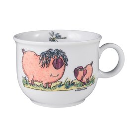 Kindertasse Compact mit Henkel 210 ml Porzellan mehrfarbig Dekor "Piggeldy & Frederick" Produktbild